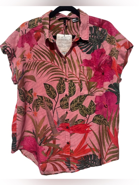 Desigual Tops - NWT Desigual Tropical Floral Button Front Blouse - Women’s Size XXL